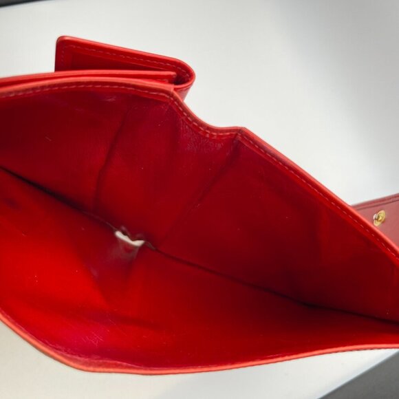 LOEWE Anagram Embossed Pebble Grained Calfskin Leather Tri-fold Wallet- Preowned - Picture 14 of 16